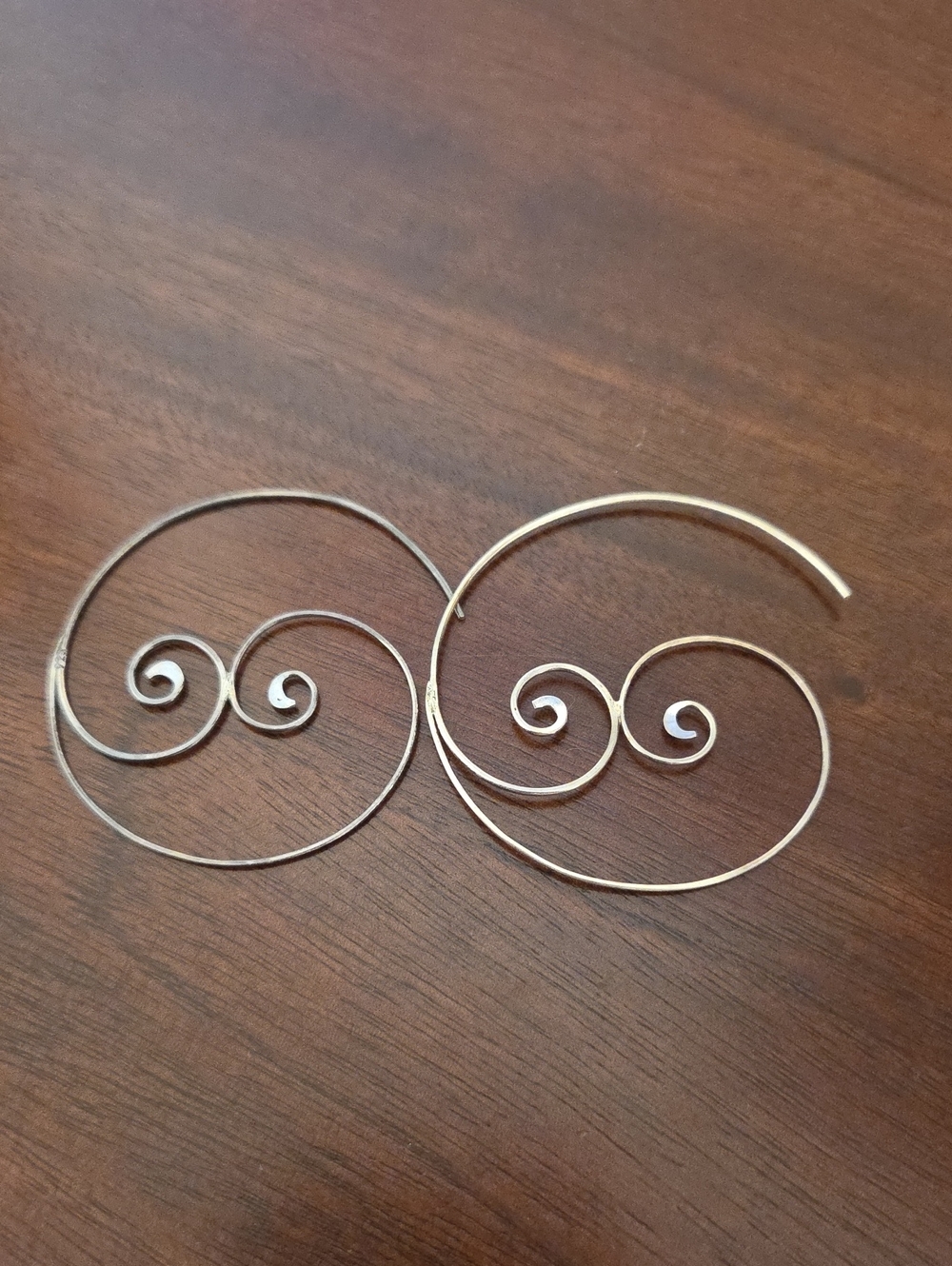 Silver Spiral Hoop Earrings - Women Jewelry